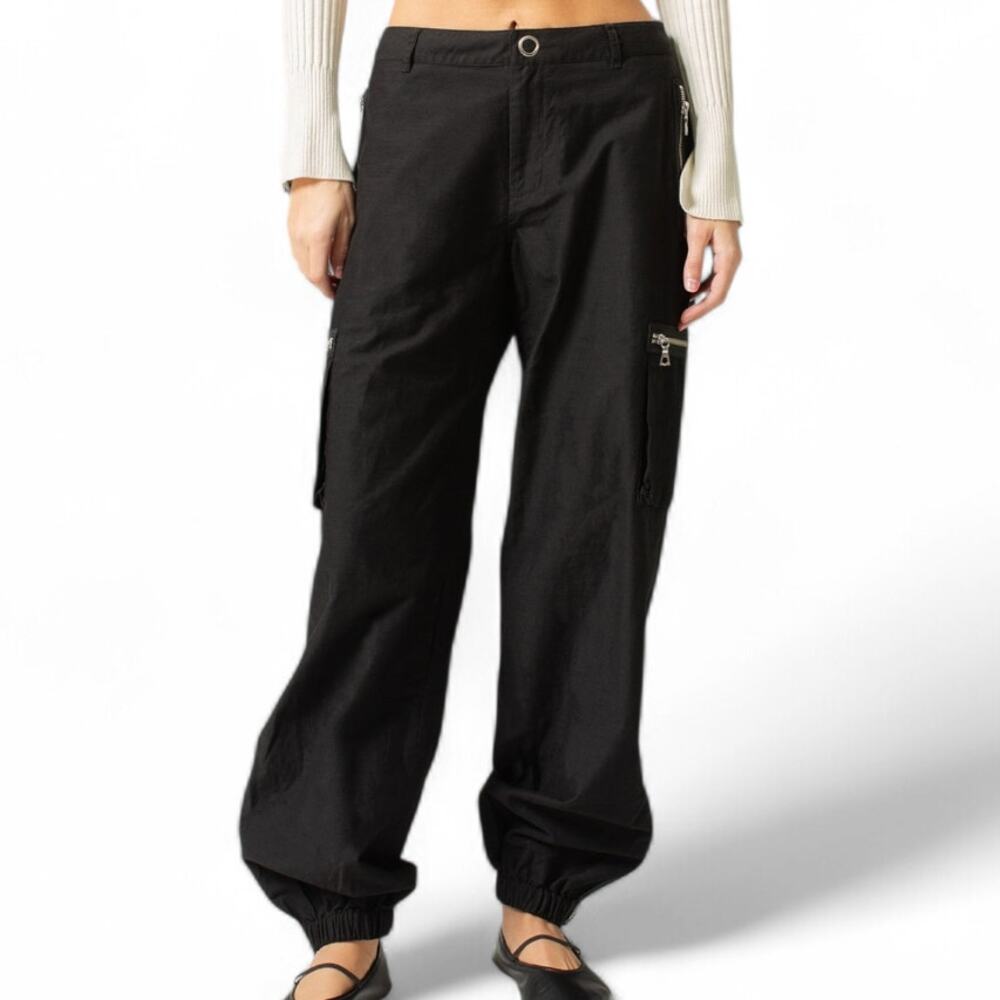 John Elliott Zip Cargo Pants Black Utility Tactical Streetwear Small Streetwear